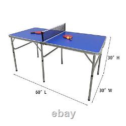 Foldable Table Tennis Ping Pong Sports Indoor outdoor with Net Paddles&Balls