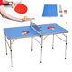 Foldable Table Tennis Ping Pong Table 6 Table Feet Outdoor Indoor Game Portable