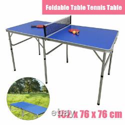Foldable Table Tennis Ping Pong Table Set With2 Rackets 3 Balls Net In/Outdoor