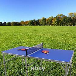 Foldable Table Tennis Table Outdoor/Indoor Ping Pong Table with Rackets Net