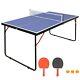Foldable Table Tennis Table Portable Ping Pong Table Set With Net And 2 Paddle