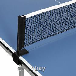 Foldable Tennis Table Ping Pong Table with Net and Post Indoor Outdoor Sports