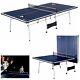 Folding Ping Pong Table Tennis Playing Set Indoor Official Size Family Games 4 P