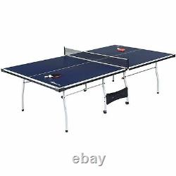 Folding Ping Pong Table Tennis Playing Set Indoor Official Size Family Games 4 P