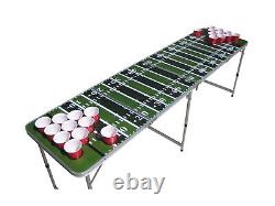 Football Field Beer Pong Table with Predrilled Cup Holes