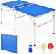 Goplus Foldable Ping Pong Table, 100% Preassembled, Portable Table Tennis H