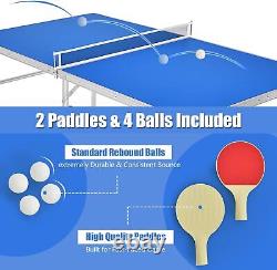 Goplus Foldable Ping Pong Table, 100% Preassembled, Portable Table Tennis H