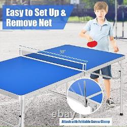 Goplus Foldable Ping Pong Table, 100% Preassembled, Portable Table Tennis H