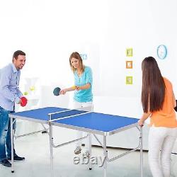 Goplus Foldable Ping Pong Table, 100% Preassembled, Portable Table Tennis H