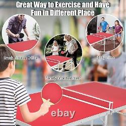 Goplus Foldable Ping Pong Table, 100% Preassembled, Portable Table Tennis Table