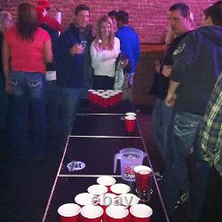 Gopong 8 Foot Portable Beer Pong / Tailgate Tables Black, Football, American Fl