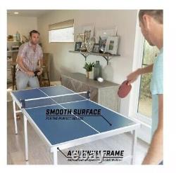 Gosport Mid Size Tennis table Game Set Indoor/outdoor Portable Blue Color