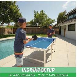 Gosport Mid Size Tennis table Game Set Indoor/outdoor Portable Blue Color