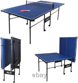 HLC Junior Foldable Table Tennis Table Blue 206 114.5 76CM
