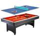 Hathaway Maverick Pool Table With Table Tennis Top, 7-ft, Red