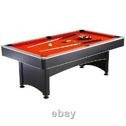 Hathaway Maverick Pool Table with Table Tennis Top, 7-ft, Red