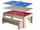 Hathaway Newport 7 Ft Pool Table Combo Set Benches Table Tennis Dining Ping Pong