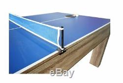 Hathaway Newport 7 ft Pool Table Combo Set Benches Table Tennis Dining Ping Pong