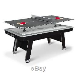 Hockey Table Game Home 80 Air Powered Hover Family with Bonus Table Tennis Top