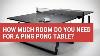 How Much Room Do You Need For A Ping Pong Table