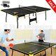 Indoor Tennis Ping Pong Table Set Foldable Official Size Black Yellow 9' X 5