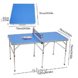 In/Outdoor Table Tennis Ping Pong Table Set With 2 Rackets 3 Balls Stable Design