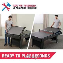 Indoor Foldable Table Tennis Conversion Top Foldable with Net Compact Ping Pong