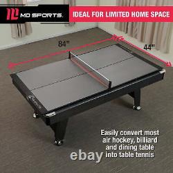 Indoor Foldable Table Tennis Conversion Top Foldable with Net Compact Ping Pong