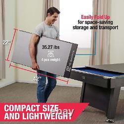 Indoor Foldable Table Tennis Conversion Top Foldable with Net Compact Ping Pong