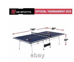 Indoor Outdoor Play Ping Pong Tennis Table Fordable Paddles and Balls Included