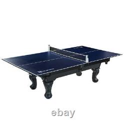 Indoor Outdoor Table Tennis Conversion Top Retractable Net Pre Assembled Blue