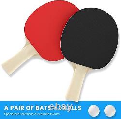 Indoor Outdoor Tennis Table Ping Pong Sport Tennis Table With 2 Paddles 2 Balls