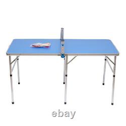 Indoor Outdoor Tennis Table Ping Pong Table Foldable with Rackets Net 3 Balls