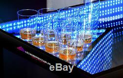 Infinity LED BEER PONG TABLE 8ftx2ft /w MUSIC SENSORS DELUXE PARTY TABLE