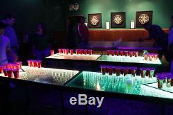 Infinity LED BEER PONG TABLE 8ftx2ft /w MUSIC SENSORS DELUXE PARTY TABLE