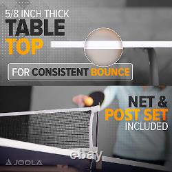 JOOLA Indoor 15Mm Ping Pong Table with Quick Clamp Ping Pong Net Set Single Pl