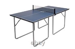JOOLA Midsize Compact Table Tennis Table with Ping Pong Net Set, 12mm Surface