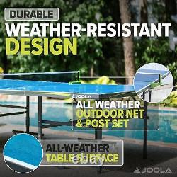 JOOLA NOVA Outdoor Table Tennis Table with Waterproof Net Set Quick Assem