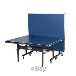 Joola 11110 Tour 1800 Indoor 18mm Folding Table Tennis Table with Net Set, Blue