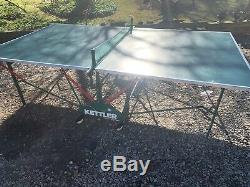 KETTLER Folding Table Tennis Ping Pong Table, Green, Used Local Pick Up Only