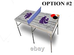 Kansas State University Portable Table Tennis Ping Pong Folding Table withAccessor