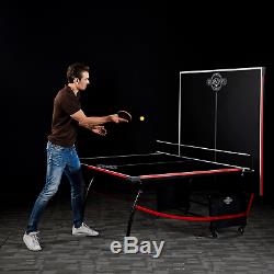 Lancaster 2 Piece Folding Table Tennis Table with 2 Rackets and 3 Orange Balls