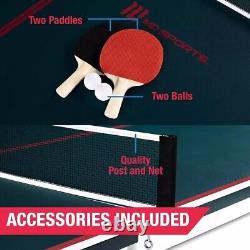 MD Sports Compact Midsize Foldable Table Tennis Ping Pong Table WithAccessories