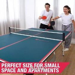 MD Sports Compact Midsize Foldable Table Tennis Ping Pong Table WithAccessories