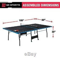 MD Sports Official Size 15 mm Indoor Table Tennis Table, Indoor Sport Room