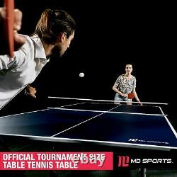 MD Sports Official Size 15mm 4 Piece Indoor Table Tennis, Accessories Black/Blue