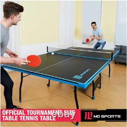 MD Sports Official Size 15mm Foldable Table Tennis Ping Pong Table WithAccessories