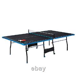 MD Sports Official Size Table Tennis Table, Black/Blue