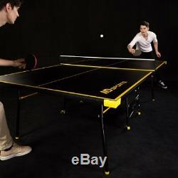 MD Sports Official Size Table Tennis Table, Black/Yellow W
