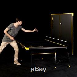 MD Sports Official Size Table Tennis Table, Black/Yellow W